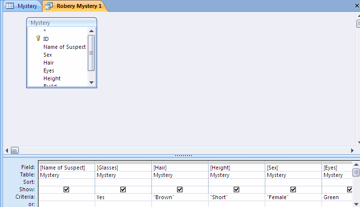 Query Modified